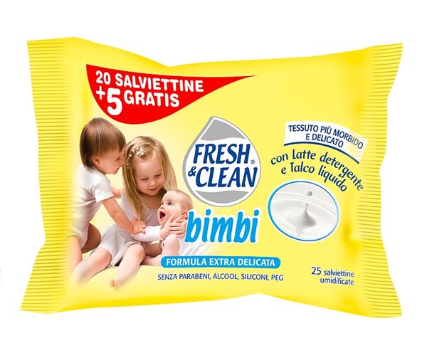 SALVIETTE FRESH&CLEAN BIMBI x20+5
